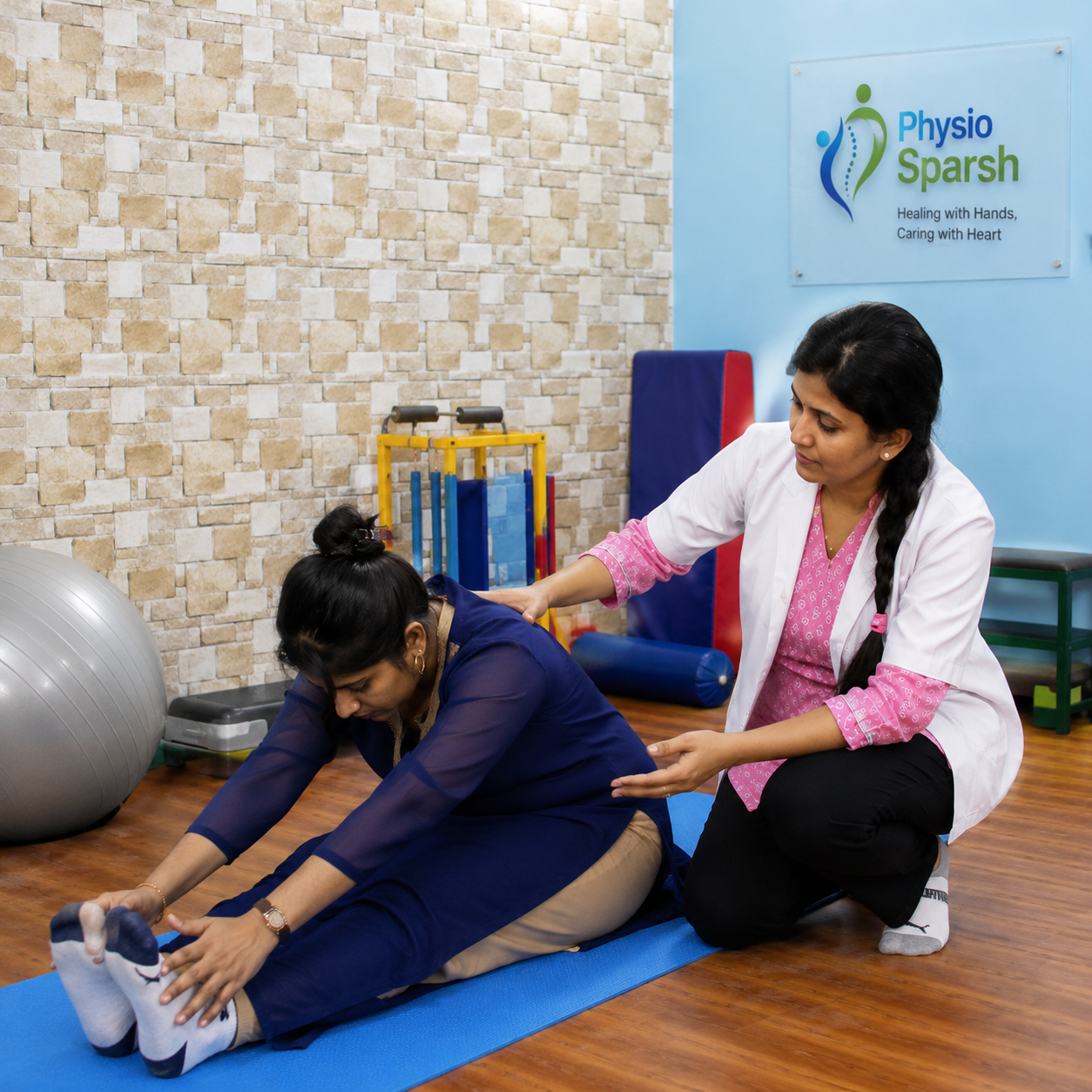 Therapist working with a child at Physio Sparsh, Jaipur
